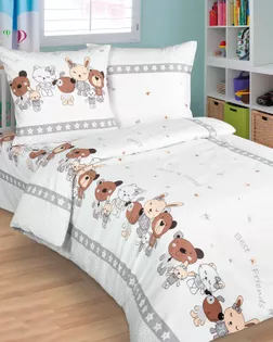 Бязь наб., шир. 150см,  пл 120+-2. 100% хл. рис 7017 Друзья арт. ХВ-1284-1-Б00525.020