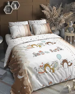 Поплин 150 ш. 105 гр.  Кошкин дом  рис.7316/1 арт. ПДУ-90-1-Б00409.062