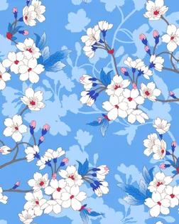 БЯЗЬ 150см, 120гр, Кр.Талка, рис. 7612-1 "Японский сад" арт. ХВ-1509-1-Б00579.047