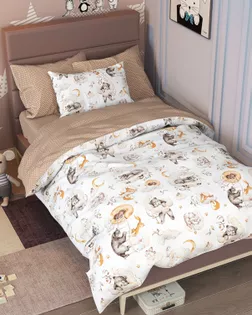 Поплин 150 ш. 105 гр.  Мишки на луне   рис.7751/1 арт. ПДУ-85-1-Б00409.057