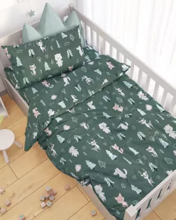 Поплин 150 ш. 105 гр.  Лесные жители  рис.7792/2 арт. ПДУ-93-1-Б00409.065