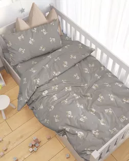 Поплин 150 ш. 105 гр.  Мишки кофе  рис.7868/2 арт. ПДУ-92-1-Б00409.064