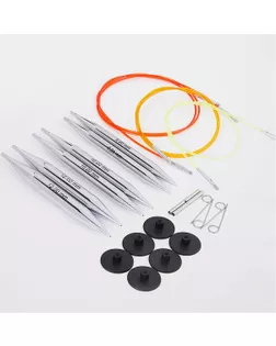 Набор Knit Pro 10603 "Chunky Set" съемных спиц "Nova Metal" никелированная латунь 3 вида спиц в наборе (серебристый) арт. ИВЗ-240-1-45888