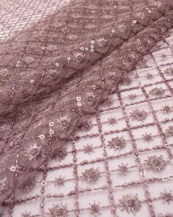 Вышивка на сетке с пайеткой Ромб арт. ПАЙ-23-5-20735.005