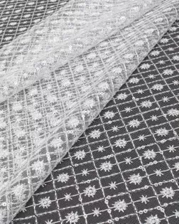 Вышивка на сетке с пайеткой Ромб арт. ПАЙ-23-2-20735.002