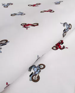 Поплин-стрейч принт "Мотоциклы" арт. ППП-107-1-20845.004