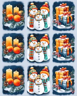 Полотно вафельное "Мандариновый аромат" арт. ПВ150-398-1-0895.075