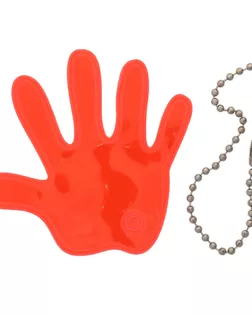 Световозвращатель подвеска, 'Ладошка', ПВХ, 6 см (ярко-оранжевый) арт. АРС-45724-1-АРС0001055820