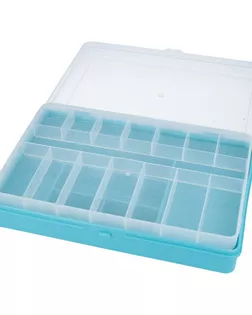 ТИП-3 Коробка, двухъярусная (со съёмной полочкой), 235*150*50 мм. (бирюзовый) арт. АРС-46686-1-АРС0001184610