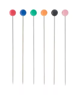 28815 Булавки портновские с цветной головкой 0,65мм/45мм, сталь/пластик, 500шт PONY арт. АРС-63987-1-АРС0001200693