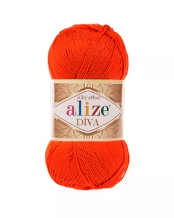 Пряжа ALIZE 'Diva' 100гр. 350м. (100% микрофибра) ТУ (37 Оранжевый) арт. АРС-47333-1-АРС0001226455