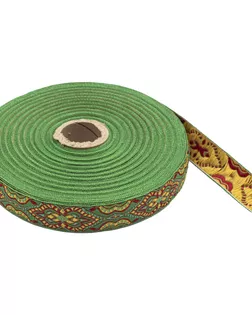 С1852Г17 Лента жаккардовая рис. 9192 24мм*25м (зеленый) арт. АРС-52953-1-АРС0001241982