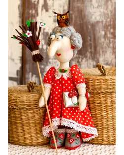 ПЛДК-1466 Набор для создания текстильной игрушки серия Домовёнок и компания 'Модная Баба Яга' арт. АРС-49835-1-АРС0001279145