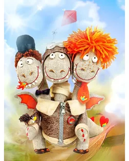 ПЛДК-1469 Набор для создания текстильной игрушки серия Домовенок и компания 'Змей Горыныч' арт. АРС-55977-1-АРС0001287174