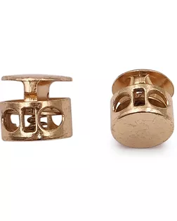 MFR08 Фиксатор для шнура 10,5*11,8мм, 2 отверстия d-3,7мм, металл, Gold (золотой) арт. АРС-58203-1-АРС0001290058