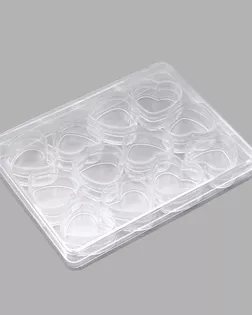 29677 Пластиковый контейнер с 12 баночками, 12,5*9,5*1,8см арт. АРС-60439-1-АРС0001290337