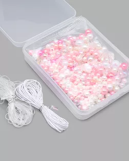 Набор бусин для рукоделия, творчества, микс, Astra&Craft (розовый) арт. АРС-58822-1-АРС0001290535
