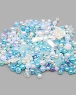 Набор бусин для рукоделия, творчества, микс, Astra&Craft (голубой) арт. АРС-58824-1-АРС0001290537