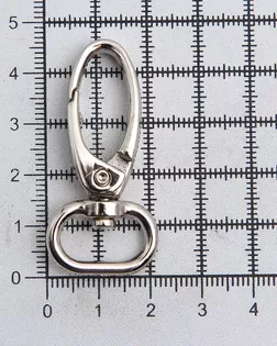 ГУ12849 Карабин с рамкой 15мм (43*22мм) металл (никель) арт. АРС-58247-1-АРС0001291437