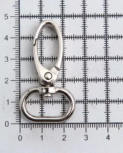 ГУ12849 Карабин с рамкой 20мм (47*25мм) металл (никель), 4шт арт. АРС-58254-1-АРС0001291444