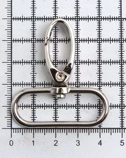 ГУ12849 Карабин с рамкой 38мм (49*44мм) металл (никель) арт. АРС-58266-1-АРС0001291465