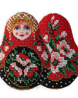 В558 Набор для вышивания бисером Кроше 'Матрешка Тверская' 10*8см арт. АРС-58499-1-АРС0001293745
