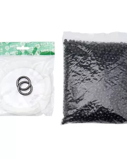 Набор для плетения сумки из бусин 8 мм черный жемчуг, Astra&Craft арт. АРС-59063-1-АРС0001293837