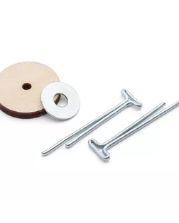 Набор креплений: диск фанеры 20мм (30шт), Т-шплинт 2*25мм (15шт), шайба 4*12мм (30шт) арт. АРС-59087-1-АРС0001294180