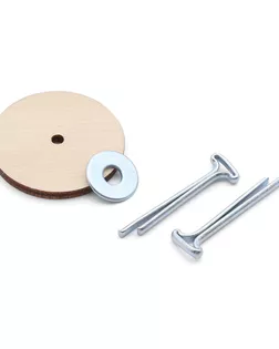 Набор креплений: диск фанеры 30мм (30шт), Т-шплинт 2,5*25мм (15шт), шайба 4*12мм (30шт) арт. АРС-59089-1-АРС0001294182