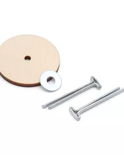 Набор креплений: диск фанеры 35мм (30шт), Т-шплинт 2,5*28мм (15шт), шайба 4*12мм (30шт) арт. АРС-59090-1-АРС0001294183
