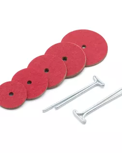 Набор креплений: диск фибры 15,18,20,22,25мм (5*20шт), Т-шплинт 2*25мм (50шт) арт. АРС-59101-1-АРС0001294194