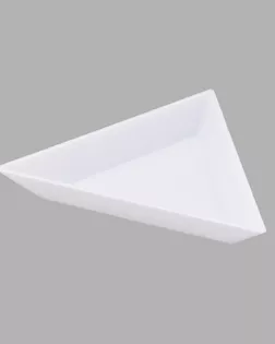 Лоток треугольный для бисера и страз, белый пластик, 7*7см, уп(10шт) арт. АРС-60114-1-АРС0001296880