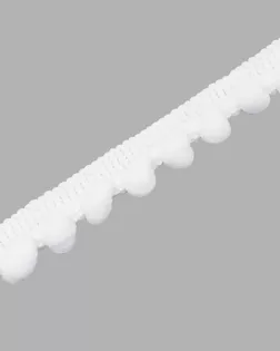 3AR3542 Тесьма с помпонами, 15мм*20,12м, цв. белый арт. АРС-61750-1-АРС0001298484