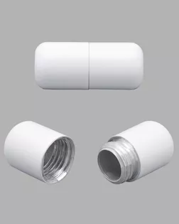 Фиксатор для шнурков, пара, d=8мм, 1,8см, цвет белый арт. АРС-61087-1-АРС0001299940