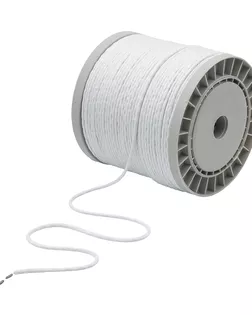 7346-0049 Шнур-утяжелитель 20г/м свинец/полиэстер боб(100м), цвет белый арт. АРС-63587-1-АРС0001301817
