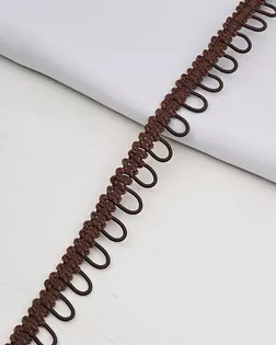 13-7735 Тесьма декоративная с петлями 1,5см* 18,29м (коричневый) арт. АРС-62494-1-АРС0001301828