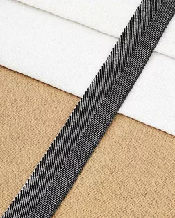 HY1711 Лента люрекс 2,5см*18,29м (черный/серебро) арт. АРС-63888-1-АРС0001302373