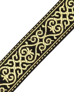 7222 Лента жаккардовая 3,3см*7,32м (черный) арт. АРС-62782-1-АРС0001302566