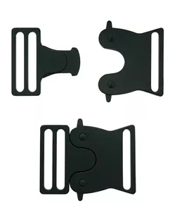 TBY-E1306 Пряжка-фастекс металл, 38мм ушко, 59x43мм, упак(6шт) (матовый черный) арт. АРС-62436-1-АРС0001304779