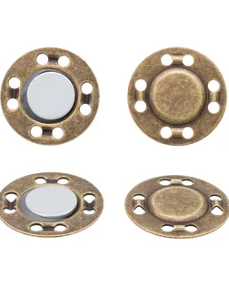 MG03 Кнопка магнитная пришивная 21мм, упак(10шт) (бронза) арт. АРС-63315-1-АРС0001304782