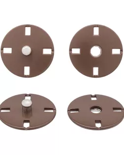 KN13 Кнопка пришивная металлическая 18мм, упак(10шт) (коричневый) арт. АРС-63325-1-АРС0001304792