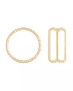 27514 Набор металлической фурнитуры для бюстгальтера цв. золото: кольцо d-18 мм -4 шт, регулятор 18мм-4 шт арт. АРС-63429-1-АРС0001308395