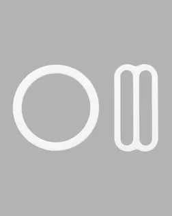 28797 Набор металлической фурнитуры для бюстгальтера цв.004 пр.белый: кольцо d-18 мм -4 шт, регулятор 19 мм-4 шт арт. АРС-63430-1-АРС0001308403