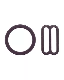 28793 Набор металлической фурнитуры для бюстгальтера цв.076 сливовое вино: кольцо d-14 мм -4 шт, регулятор 15 мм-4 шт арт. АРС-63431-1-АРС0001308407