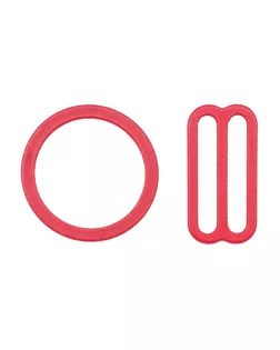 27539 Набор металлической фурнитуры для бюстгальтера цв.100 красный: кольцо d-18 мм -4 шт, регулятор 19 мм-4 шт арт. АРС-63433-1-АРС0001308410