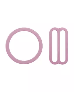 27810 Набор металлической фурнитуры для бюстгальтера цв.1381 сирень: кольцо d-18 мм -4 шт, регулятор 19 мм-4 шт арт. АРС-63439-1-АРС0001308422