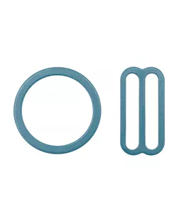 27779 Набор металлической фурнитуры для бюстгальтера цв.1582 арктика: кольцо d-18 мм -4 шт, регулятор 19 мм-4 шт арт. АРС-63443-1-АРС0001308428