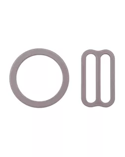 27768 Набор металлической фурнитуры для бюстгальтера цв.1645 шиншилла: кольцо d-14 мм -4 шт, регулятор 15 мм-4 шт арт. АРС-63444-1-АРС0001308429