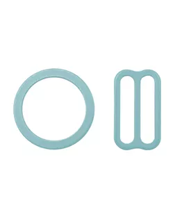 28795 Набор металлической фурнитуры для бюстгальтера цв.1953 лист мяты: кольцо d-14 мм -4 шт, регулятор 15 мм-4 шт арт. АРС-63451-1-АРС0001308439