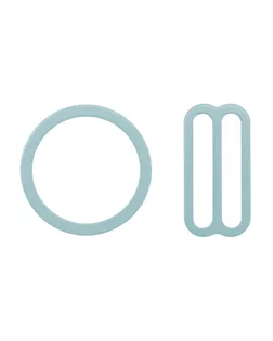 28802 Набор металлической фурнитуры для бюстгальтера цв.1953 лист мяты: кольцо d-18 мм -4 шт, регулятор 19 мм-4 шт арт. АРС-63452-1-АРС0001308440